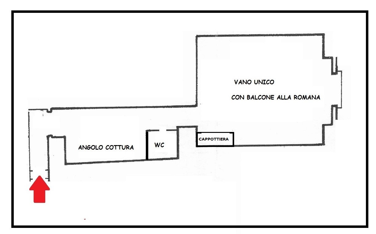 Vomero via Belvedere monolocale accessoriato vista mare